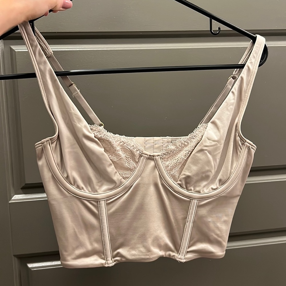 Abercrombie taupe corset top